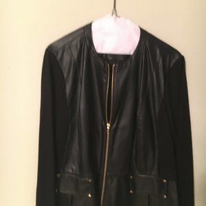J & M Black Faux Leather Jacket